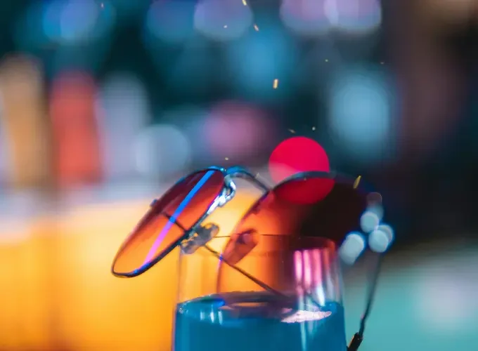 Blauwe cocktails