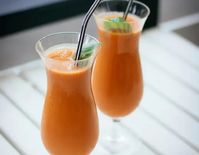 Smoothie banaan sinaasappel -yoghurt -ijs